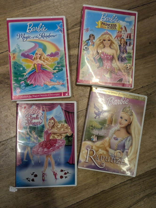 4 DVD Barbie Movies
