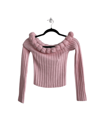 Image 2 of MAJORELLE PINK ROSETTE TOP (XS)