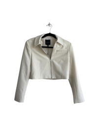 WHITE CROP JACKET (S) 