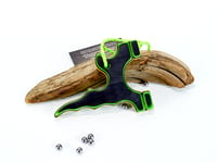 Image 7 of Wooden Slingshot made for tie on band, Spectraply Wood Green Hornet, Right or Left Hand Hold