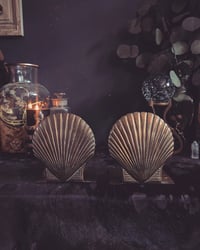 Image 1 of Brass shell bookends 