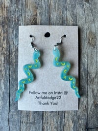 Moon and Stars Snake sea green/ yellow