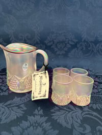 Image 1 of V-401 Vintage Fenton Mini Pitcher Glasses Set