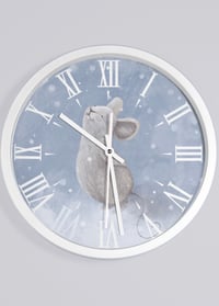 Snow Mouse Wall Clock