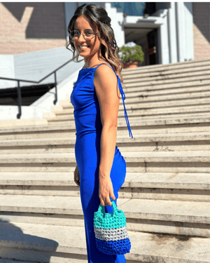 Image of LIMITED SATIN BAG BLUE
