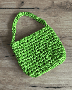 Image of SATIN BAG VERDE ACIDO