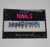 Image 1 of Sapphire Luxe - Handmade Press On Nails (Medium)