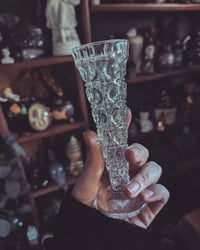 Pressed glass  bud vase 