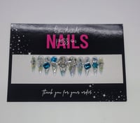 Image 1 of Aqua Dream - Handmade Press On Nails (Medium)