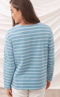 Image 2 of Causeway Breton Top - Marine Blue Stripe
