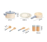 Image 3 of Avery Wooden Pot & Pan Set