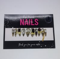 Image 1 of Opulent Noir - Handmade Press On Nails (Medium)