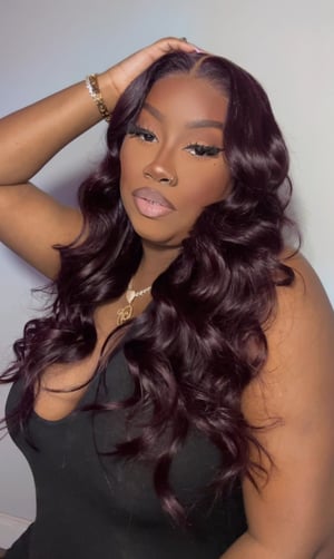 Image of Plum Purple 7”x5” Closure Wig in 22”