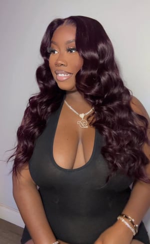 Image of Plum Purple 7”x5” Closure Wig in 22”