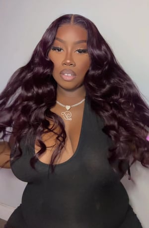 Image of Plum Purple 7”x5” Closure Wig in 22”