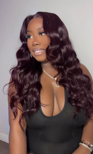 Image of Plum Purple 7”x5” Closure Wig in 22”