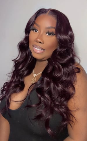Image of Plum Purple 7”x5” Closure Wig in 22”