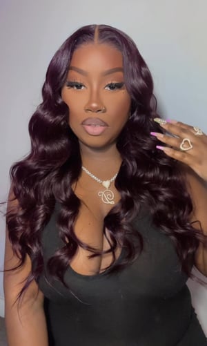 Image of Plum Purple 7”x5” Closure Wig in 22”