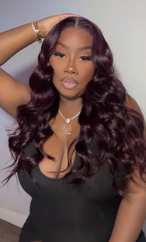 Image of Plum Purple 7”x5” Closure Wig in 22”