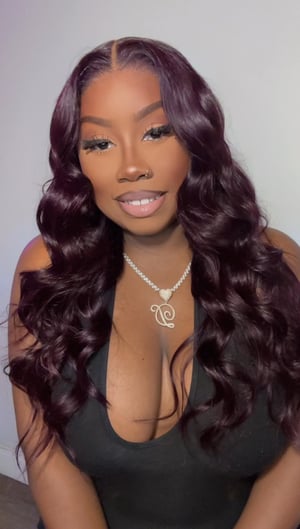 Image of Plum Purple 7”x5” Closure Wig in 22”