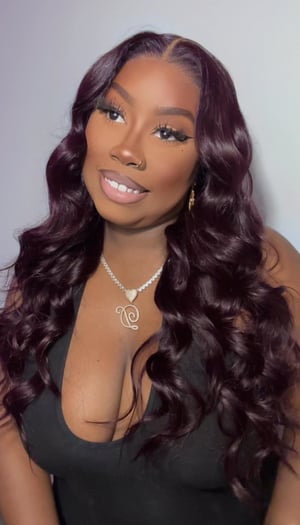 Image of Plum Purple 7”x5” Closure Wig in 22”
