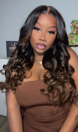 Image of Brown Ombré 7”x5” Closure Wig in 24”