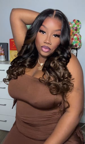 Image of Brown Ombré 7”x5” Closure Wig in 24”
