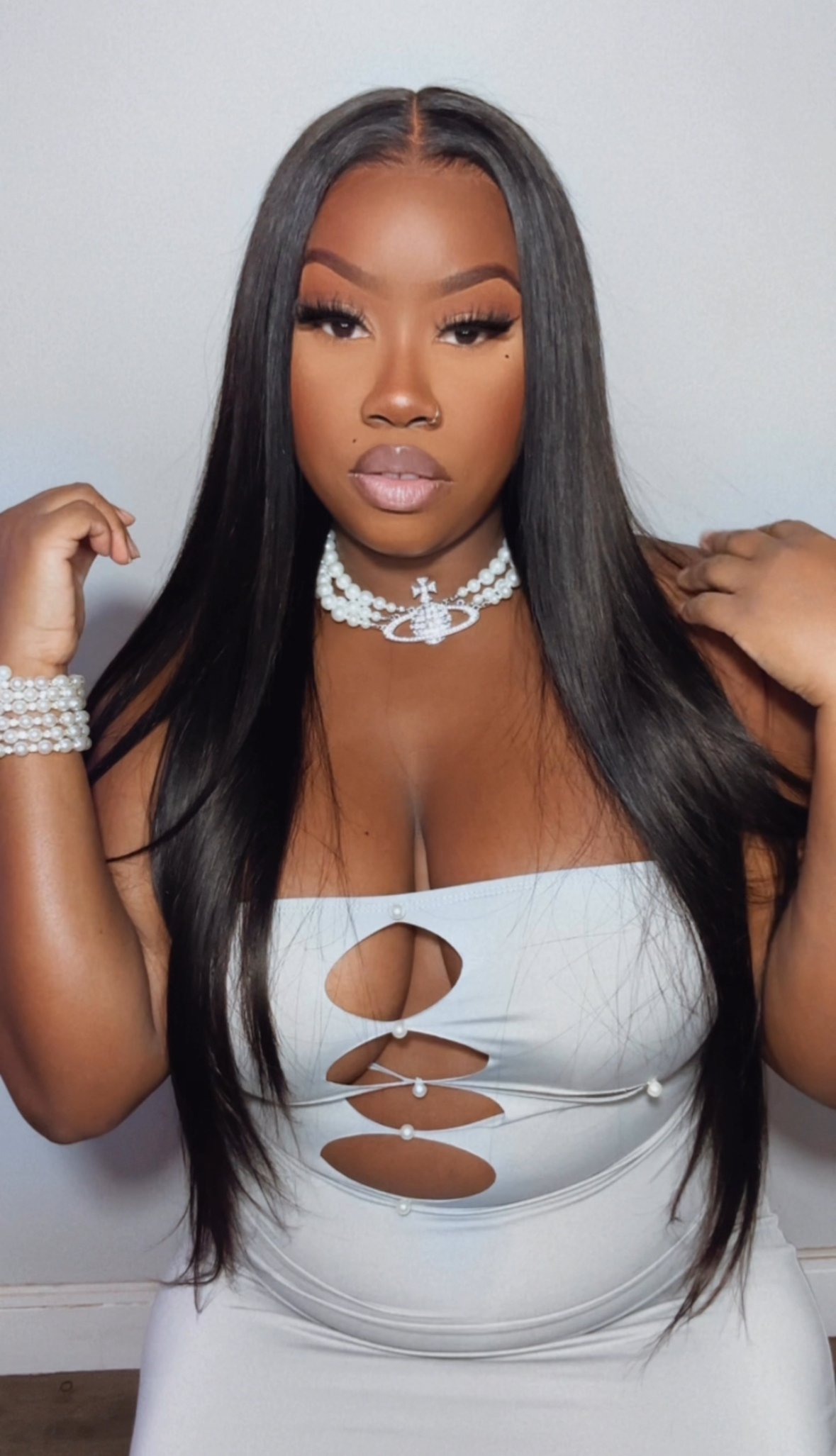 Image of 13”x4” Jet Black Body Wave Lace Front 24”