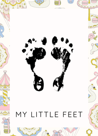 Image 1 of Babys Footprints Framed Art Card