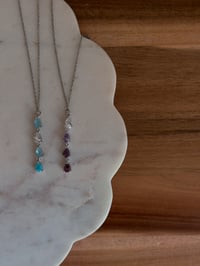 Image 1 of Diamond Danglies Necklace (Silver)
