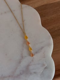 Image 3 of Diamond Danglies Necklace (Gold)