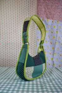 Image 1 of Shojo Princess Patch Bag (Green Hearts)