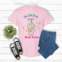 Image 1 of But First Iced Coffee on Main Street Spring Colors 