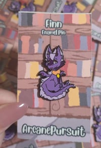 Image 2 of Finn the baby dragon Enamel Pin