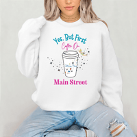 Image 3 of But First Hot Coffee on Main Street in Spring Colors 