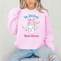 Image 4 of But First Hot Coffee on Main Street in Spring Colors 