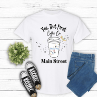 Image 2 of But First Hot Coffee on Main Street Neutral Colors 