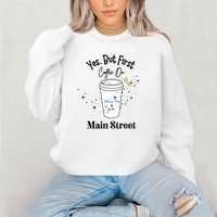 Image 4 of But First Hot Coffee on Main Street Neutral Colors 