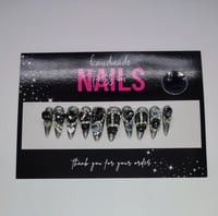 Image 1 of Obsidian Royale  - Handmade Press On Nails (Large)