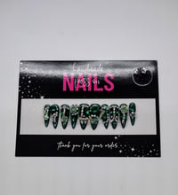 Image 1 of Emerald Majesty  - Handmade Press On Nails (Large)