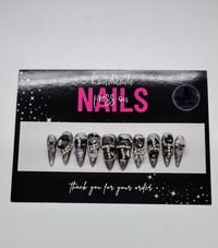 Image 1 of Obsidian Enchant  - Handmade Press On Nails (Large)