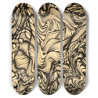 Variation I, skateboard triptych