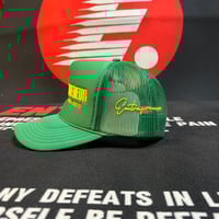 Image 2 of Green/yellow trucker 