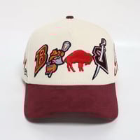 Image 1 of White & Maroon 