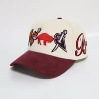 Image 2 of White & Maroon 