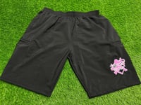 Image 1 of StrikeOut Nation Black shorts pink logo