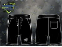 Image 2 of STRIKEOUT NATION BLACK SHORTS WHITE LOGO