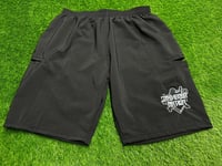 Image 1 of STRIKEOUT NATION BLACK SHORTS WHITE LOGO