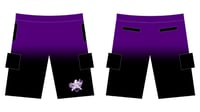 Image 2 of StrikeOut Nation Purple and black shorts 