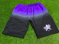 Image 1 of StrikeOut Nation Purple and black shorts 